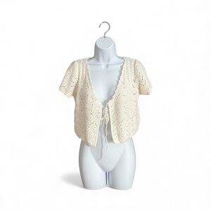 Double Zero Ivory Knit Cardigan